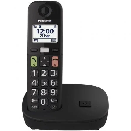 Panasonic Teléfono Inalámbrico Digital Pack DUO KX-TGU112EXB Negro con Botones Grandes y Volumen Mejorado Panasonic Teléfono Inalámbrico Digital Pack DUO KX-TGU112EXB Negro con Botones Grandes y Volumen Mejorado